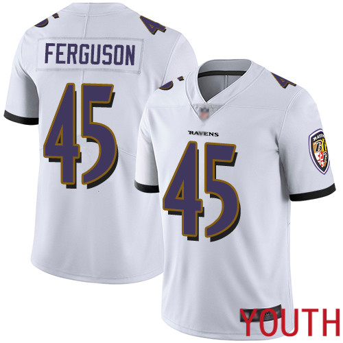 Baltimore Ravens Limited White Youth Jaylon Ferguson Road Jersey NFL Football #45 Vapor Untouchable->women nfl jersey->Women Jersey